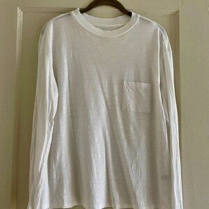 Garnet Hill Weekender Crewneck Long-Sleeve Tee | Size M